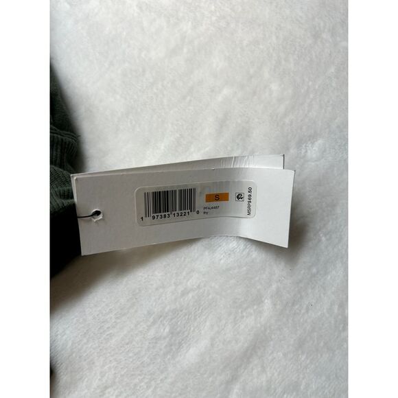 Calvin Klein Performance‎ Fleece Hoodie Womens Small Thyme Green Logo Stripe Zip - Picture 4 of 7